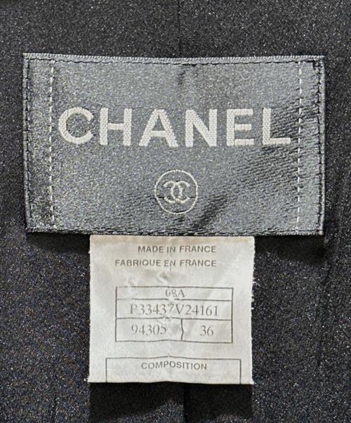 CHANEL（シャネル）CHANEL (シャネル) ウールリボンコート ブラック サイズ:36の古着・服飾アイテム