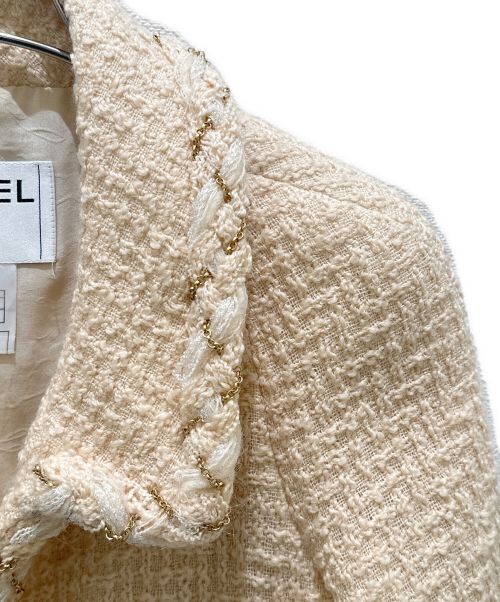 CHANEL（シャネル）CHANEL (シャネル) ツイードジャケット アイボリー サイズ:34の古着・服飾アイテム