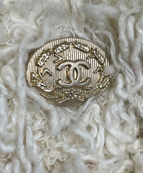 CHANEL（シャネル）CHANEL (シャネル) ツイードフリンジワンピース ホワイト サイズ:38の古着・服飾アイテム