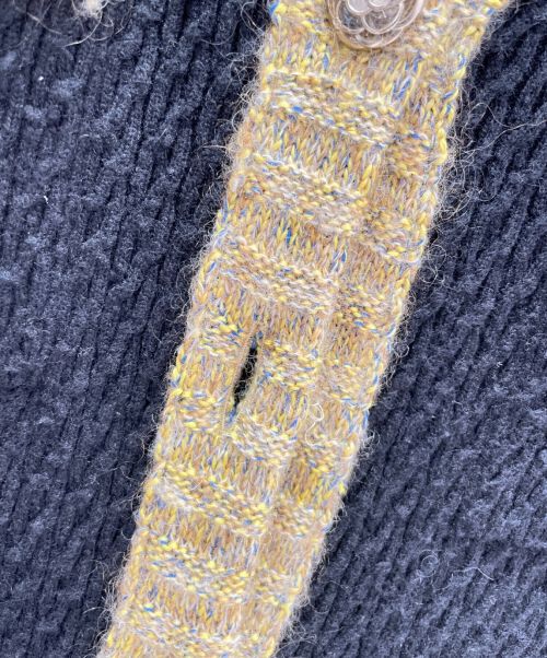 CHANEL（シャネル）CHANEL (シャネル) マトラッセニットワンピース ブラック×イエロー サイズ:34の古着・服飾アイテム
