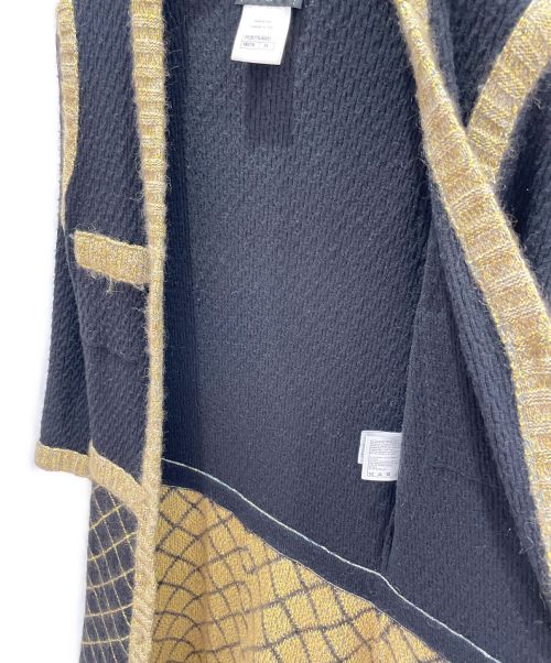 CHANEL（シャネル）CHANEL (シャネル) マトラッセニットワンピース ブラック×イエロー サイズ:34の古着・服飾アイテム
