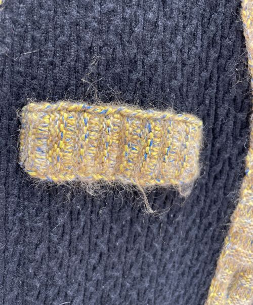 CHANEL（シャネル）CHANEL (シャネル) マトラッセニットワンピース ブラック×イエロー サイズ:34の古着・服飾アイテム