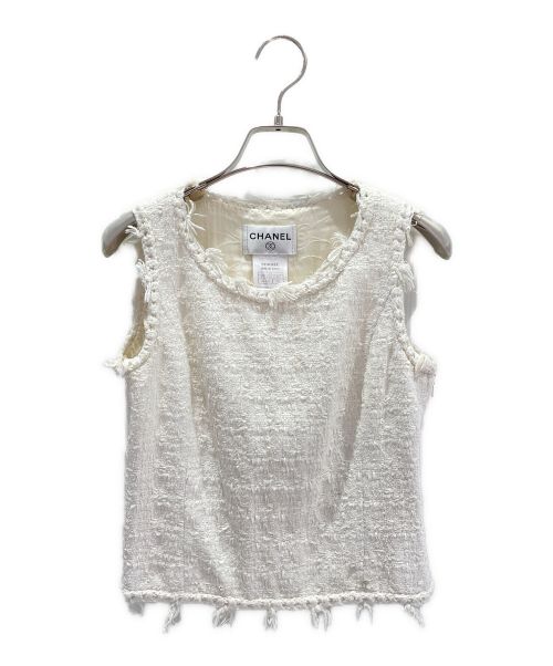 CHANEL（シャネル）CHANEL (シャネル) ツイードアンサンブルジャケット アイボリー サイズ:36の古着・服飾アイテム