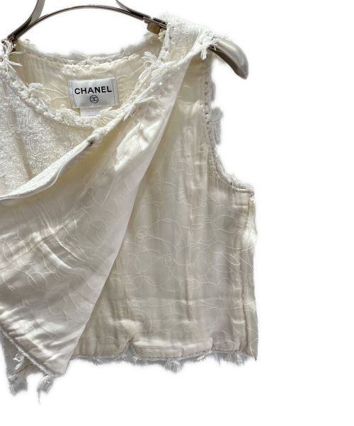 CHANEL（シャネル）CHANEL (シャネル) ツイードアンサンブルジャケット アイボリー サイズ:36の古着・服飾アイテム
