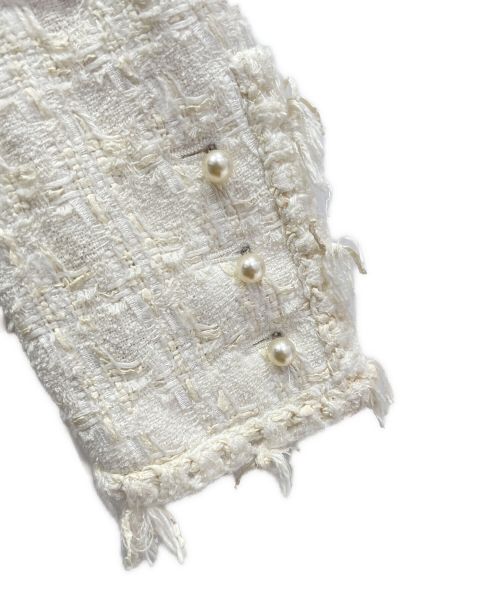 CHANEL（シャネル）CHANEL (シャネル) ツイードアンサンブルジャケット アイボリー サイズ:36の古着・服飾アイテム