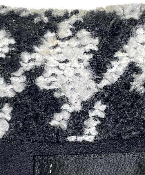 CHANEL（シャネル）CHANEL (シャネル) ノーカラーツイードジャケット ブラック×ホワイト サイズ:34の古着・服飾アイテム
