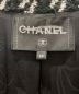 中古・古着 CHANEL (シャネル) ノーカラーツイードジャケット ブラック×ホワイト サイズ:34：110000円
