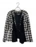 CHANEL (シャネル) ノーカラーツイードジャケット ブラック×ホワイト サイズ:34：110000円