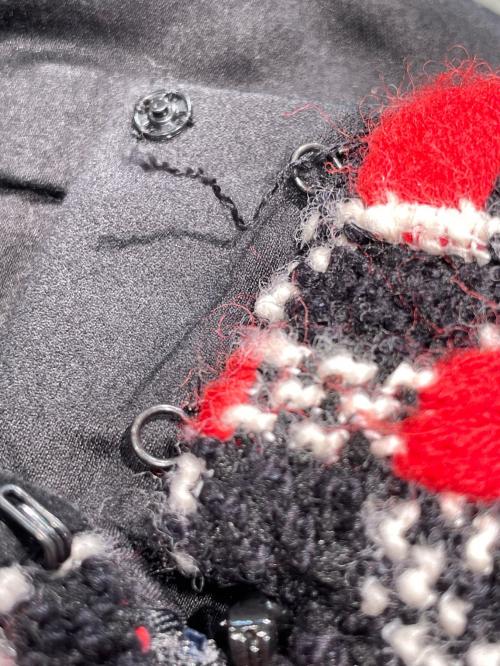 CHANEL（シャネル）CHANEL (シャネル) ツイードタイトスカート レッド×ブラック サイズ:36の古着・服飾アイテム