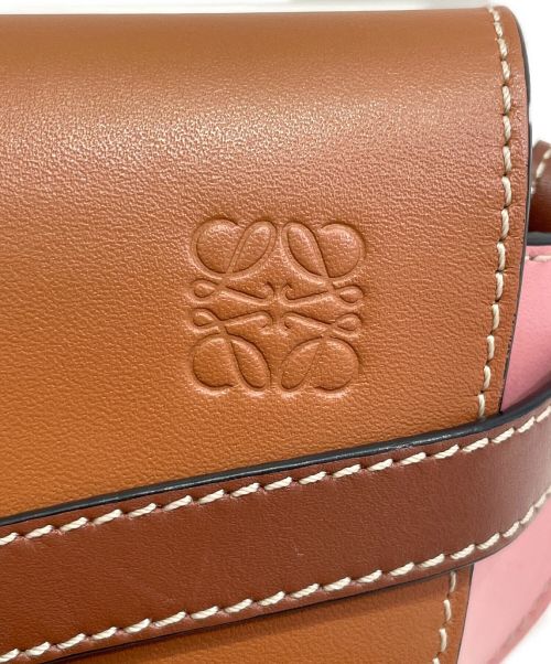 LOEWE（ロエベ）LOEWE (ロエベ) ゲートデュアルバッグミニ タン・ミディアムピンク サイズ:ミニの古着・服飾アイテム