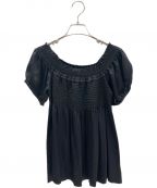 CHANELシャネル）の古着「フリルブラウス」｜ブラック