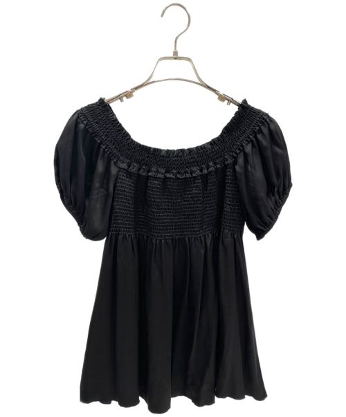 CHANEL（シャネル）CHANEL (シャネル) フリルブラウス ブラック サイズ:40の古着・服飾アイテム