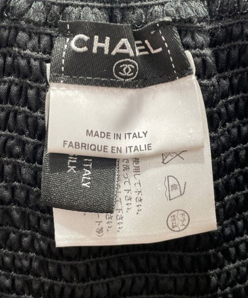 CHANEL（シャネル）CHANEL (シャネル) フリルブラウス ブラック サイズ:40の古着・服飾アイテム