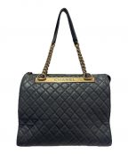 CHANELシャネル）の古着「Rita Dome Tote/リタ ドーム トート」｜ブラック×ゴールド