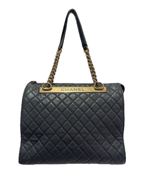CHANEL（シャネル）CHANEL (シャネル) Rita Dome Tote/リタ ドーム トート ブラック×ゴールドの古着・服飾アイテム
