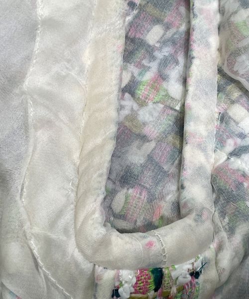 CHANEL（シャネル）CHANEL (シャネル) ツイードジャケット グリーン×ホワイト×ピンク サイズ:34の古着・服飾アイテム