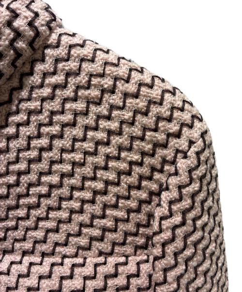 CHANEL（シャネル）CHANEL (シャネル) ツイードコート ピンク×ブラック サイズ:36の古着・服飾アイテム