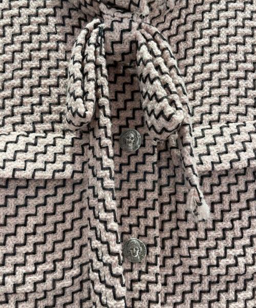 CHANEL（シャネル）CHANEL (シャネル) ツイードコート ピンク×ブラック サイズ:36の古着・服飾アイテム