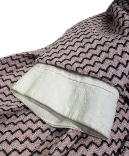 CHANEL（シャネル）CHANEL (シャネル) ツイードコート ピンク×ブラック サイズ:36の古着・服飾アイテム