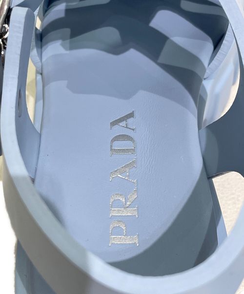 PRADA（プラダ）PRADA (プラダ) フォームラバーサンダル ライトブルー サイズ:37の古着・服飾アイテム