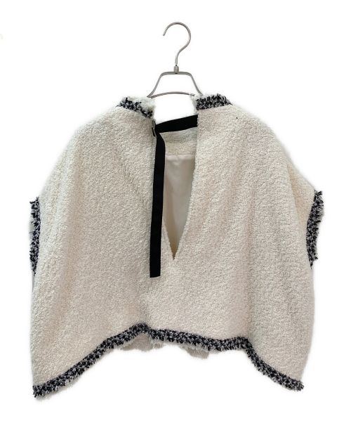 sacai（サカイ）sacai (サカイ) ツイードプルオーバー アイボリー サイズ:２の古着・服飾アイテム