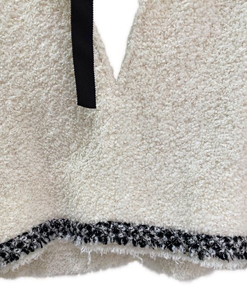 sacai（サカイ）sacai (サカイ) ツイードプルオーバー アイボリー サイズ:２の古着・服飾アイテム