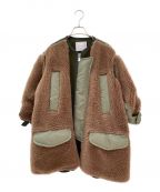 sacaiサカイ）の古着「Faux Shearling x Nylon Twill Coat」｜カーキ