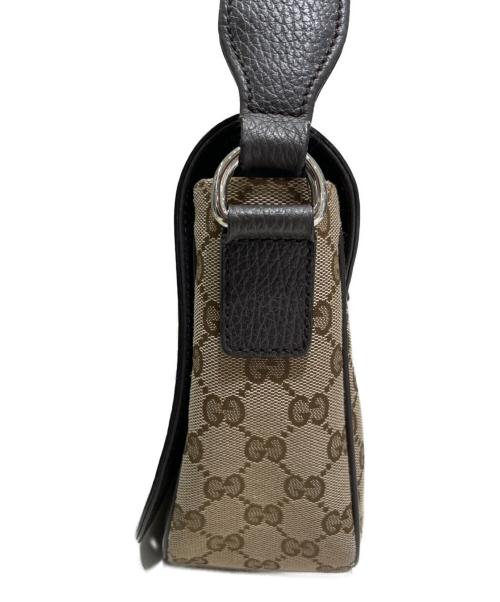 GUCCI（グッチ）GUCCI (グッチ) GGキャンバスショルダーバッグ ブラウンの古着・服飾アイテム