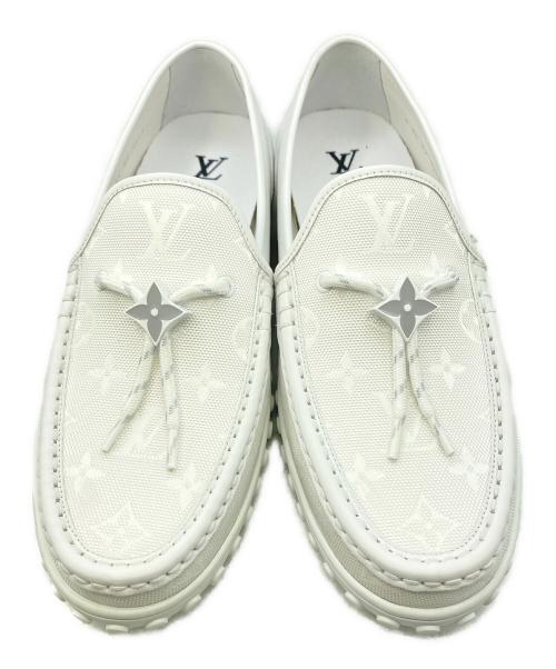 LOUIS VUITTON（ルイ ヴィトン）LOUIS VUITTON (ルイ ヴィトン) LV レーサー・ライン ローファー ブロン サイズ:8 1/2の古着・服飾アイテム