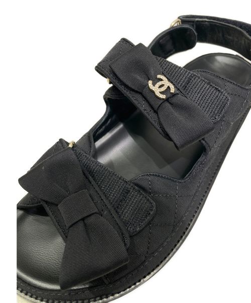 CHANEL（シャネル）CHANEL (シャネル) スポーツサンダル ブラック サイズ:40C 未使用品の古着・服飾アイテム