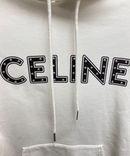 CELINE（セリーヌ）CELINE (セリーヌ) ルーズスウェットパーカー ホワイト サイズ:Sの古着・服飾アイテム