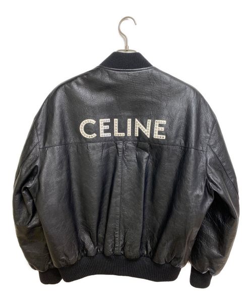 CELINE（セリーヌ）CELINE (セリーヌ) レザーボンバージャケット ブラック サイズ:44の古着・服飾アイテム
