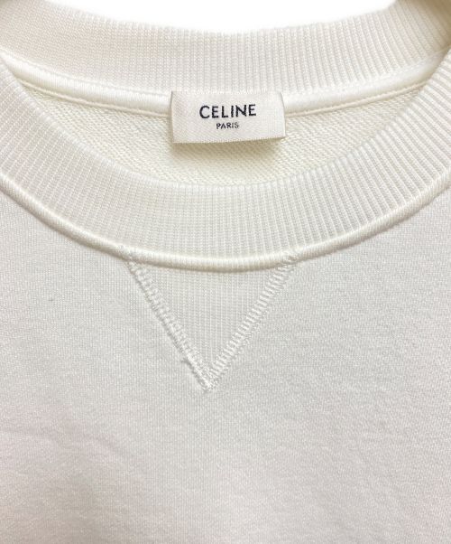 CELINE（セリーヌ）CELINE (セリーヌ) ルーズスウェット ホワイト サイズ:Sの古着・服飾アイテム
