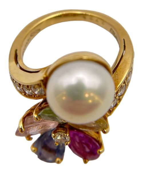 BVLGARI（ブルガリ）BVLGARI (ブルガリ) サファイヤ フラワーコントレール リング サイズ:10号の古着・服飾アイテム