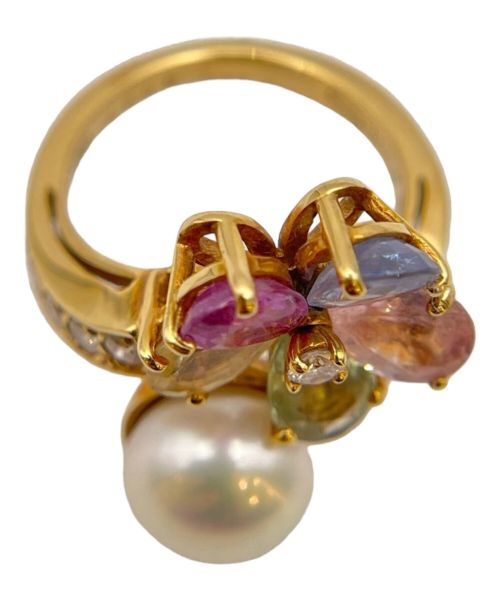 BVLGARI（ブルガリ）BVLGARI (ブルガリ) サファイヤ フラワーコントレール リング サイズ:10号の古着・服飾アイテム
