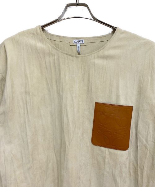 LOEWE（ロエベ）LOEWE (ロエベ) レザーTシャツ ベージュ サイズ:Sの古着・服飾アイテム