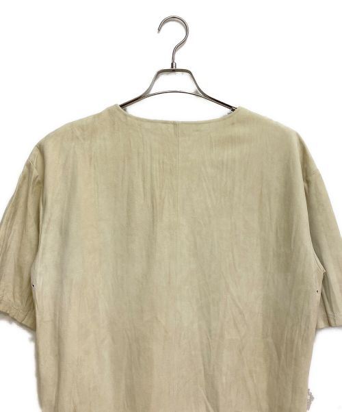 LOEWE（ロエベ）LOEWE (ロエベ) レザーTシャツ ベージュ サイズ:Sの古着・服飾アイテム