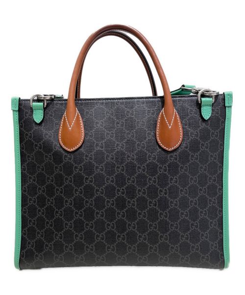 GUCCI（グッチ）GUCCI (グッチ) スモールトート ブラック×グリーンの古着・服飾アイテム