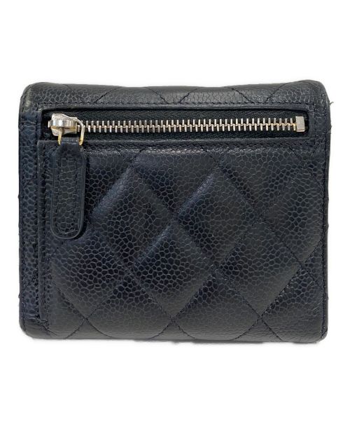 CHANEL（シャネル）CHANEL (シャネル) マトラッセコンパクトウォレット ブラックの古着・服飾アイテム