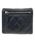 CHANEL (シャネル) マトラッセコンパクトウォレット ブラック：99800円