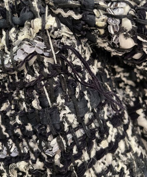 CHANEL（シャネル）CHANEL (シャネル) PVCツイードコート ネイビー サイズ:34の古着・服飾アイテム