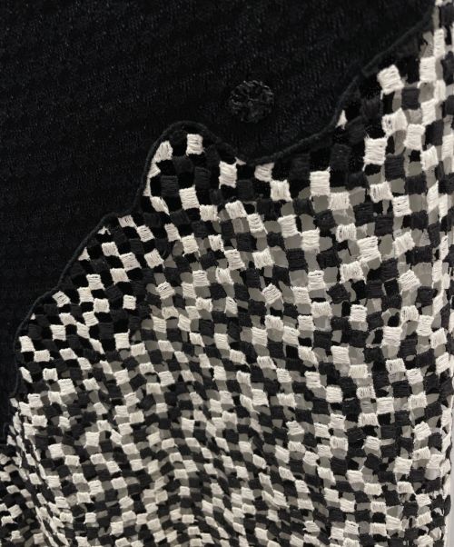 CHANEL（シャネル）CHANEL (シャネル) シースルーディテールワンピース ブラック×ホワイト サイズ:36の古着・服飾アイテム