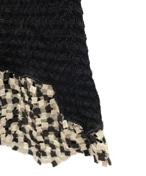 CHANEL（シャネル）CHANEL (シャネル) シースルーディテールワンピース ブラック×ホワイト サイズ:36の古着・服飾アイテム