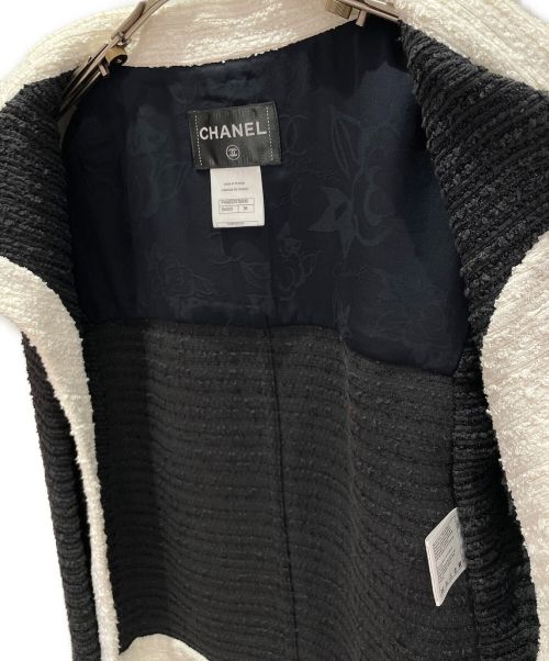 CHANEL（シャネル）CHANEL (シャネル) Colored Stone tweed jacket ブラック サイズ:36の古着・服飾アイテム