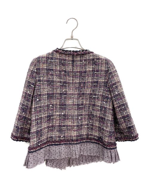 CHANEL（シャネル）CHANEL (シャネル) ツイードジャケット パープル サイズ:34の古着・服飾アイテム