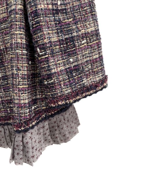 CHANEL（シャネル）CHANEL (シャネル) ツイードジャケット パープル サイズ:34の古着・服飾アイテム