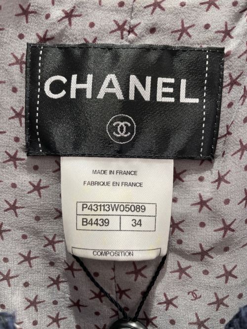 CHANEL（シャネル）CHANEL (シャネル) ツイードジャケット パープル サイズ:34の古着・服飾アイテム