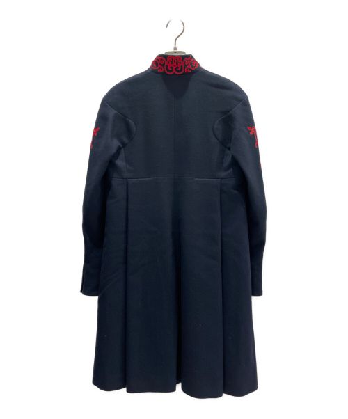 CHANEL（シャネル）CHANEL (シャネル) エンブロイダリーウールブレンドコート ネイビー サイズ:38の古着・服飾アイテム