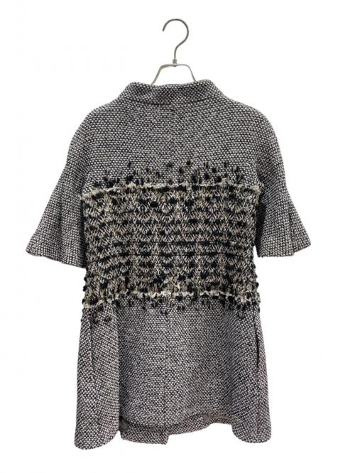 CHANEL（シャネル）CHANEL (シャネル) ショートスリーブツイードコート グレー サイズ:36の古着・服飾アイテム