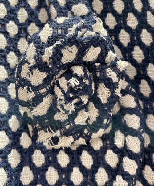 CHANEL（シャネル）CHANEL (シャネル) ノーカラージャケット ネイビー×ホワイト サイズ:36の古着・服飾アイテム